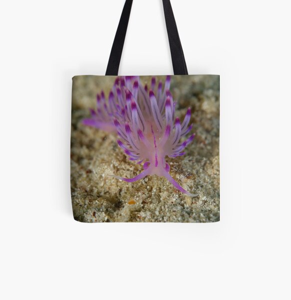 Nudibranch - Flabellina rubrolineata All Over Print Tote Bag
