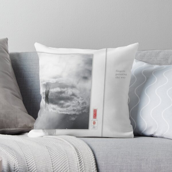 Mindfulness In Monochrome - Fingers Throw Pillow