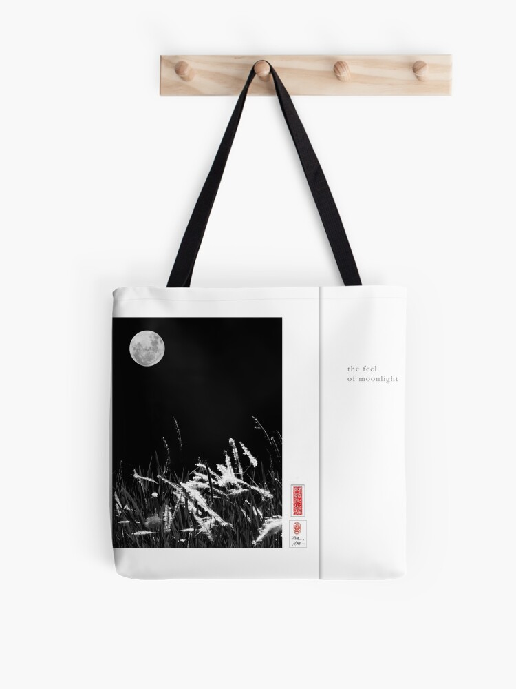 Thumbnail 1 of 2, Tote Bag, Mindfulness In Monochrome - Moonlight designed and sold by ronmoss.