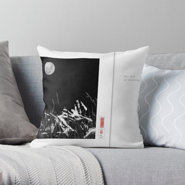 Mindfulness In Monochrome - Moonlight Throw Pillow