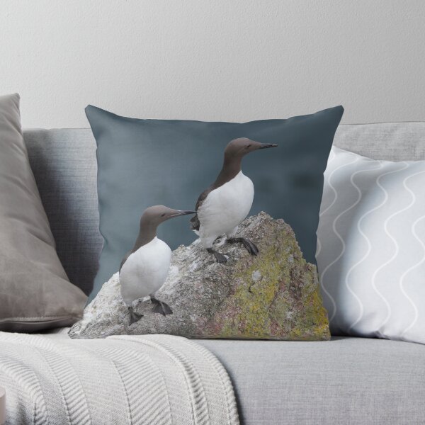 Guillemots Throw Pillow