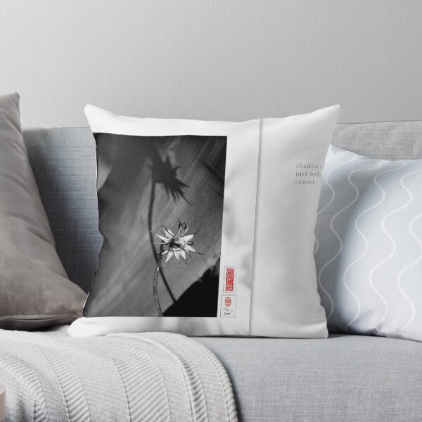 Mindfulness In Monochrome - Shadows Throw Pillow