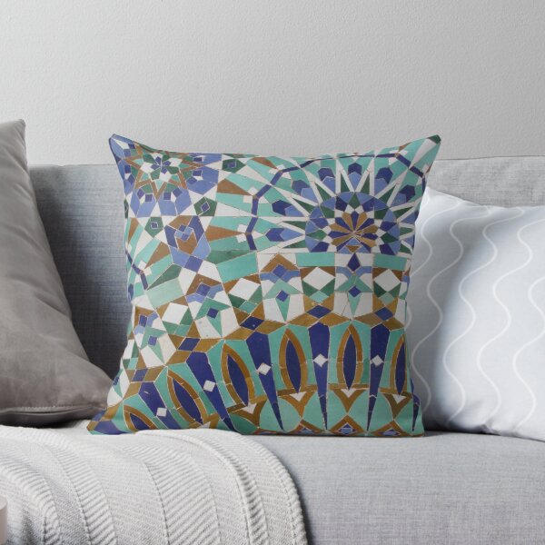 Moroccan Tiles Throw Pillow