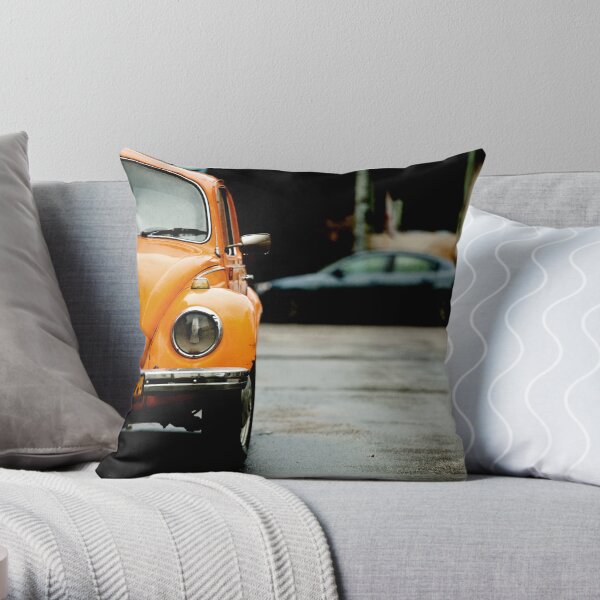 half of yellow diablo Throw Pillow