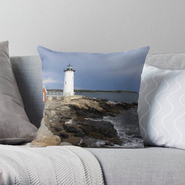 Portsmouth Harbor Lighthouse Throw Pillow