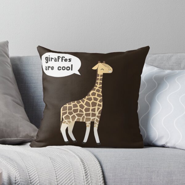 Giraffes are cool Throw Pillow