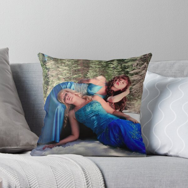 Blue Winter Throw Pillow