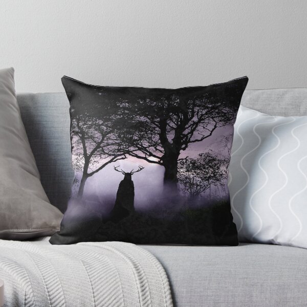 Shadow of Herne Throw Pillow