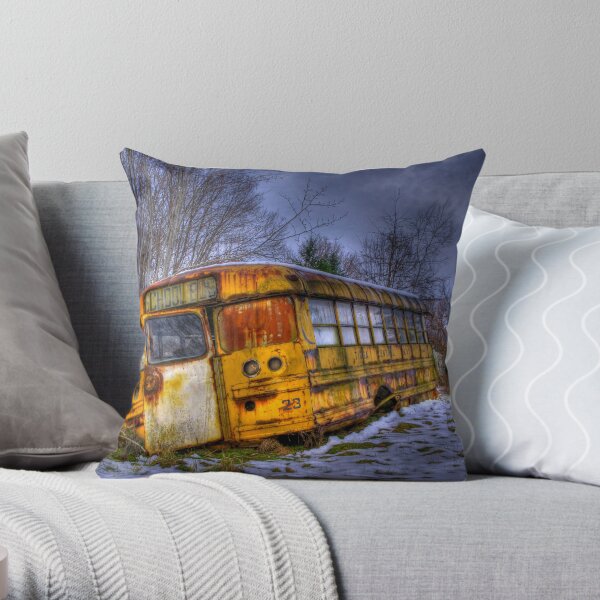 School Bus 23 Throw Pillow