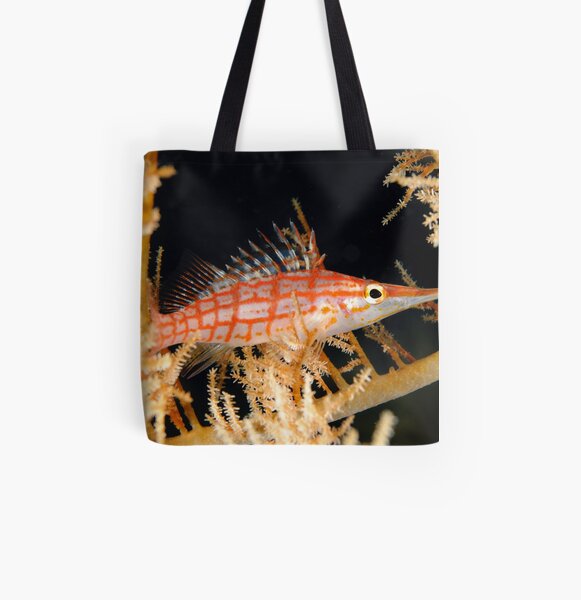 Longnose hawkfish - Oxycirrhites typus All Over Print Tote Bag