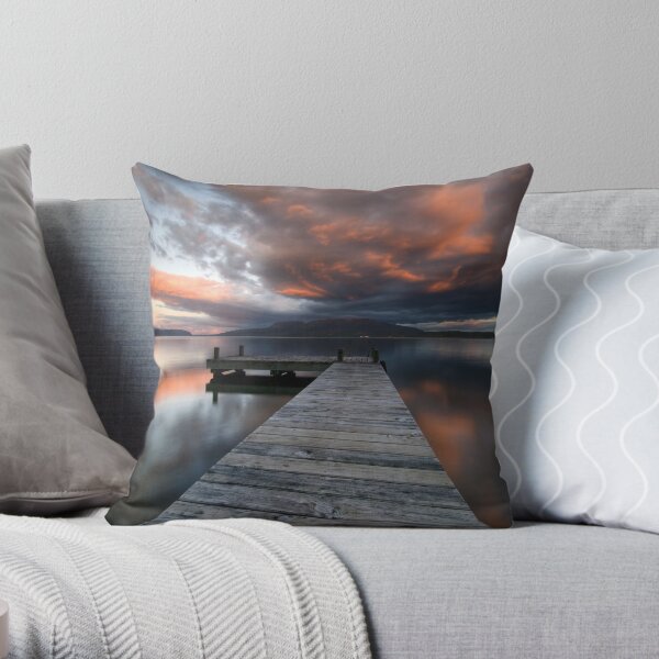 Nightfalls, Tarawera Throw Pillow