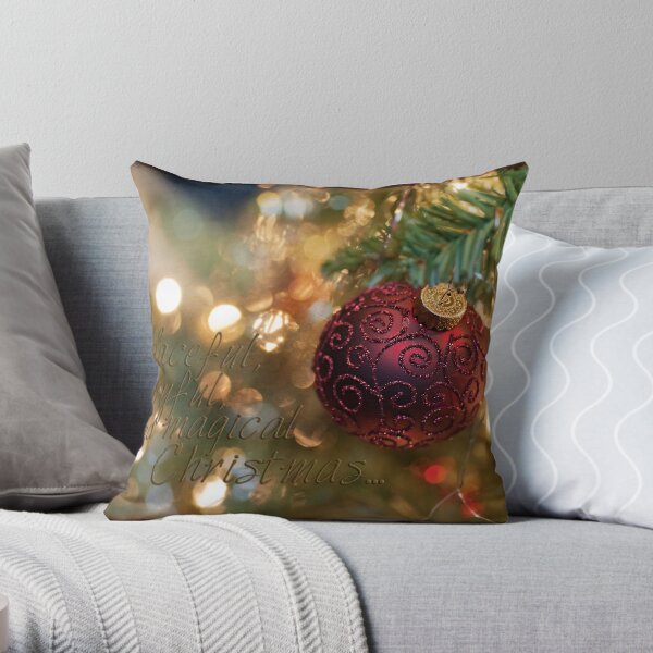 Have a Peaceful, Joyful, and Magical Christmas Throw Pillow