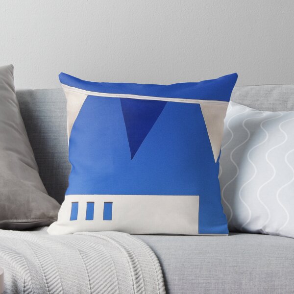 Blue on Blue Throw Pillow