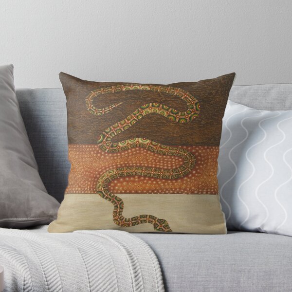 Wautt paardalaniny - (moving camp, all together) Throw Pillow