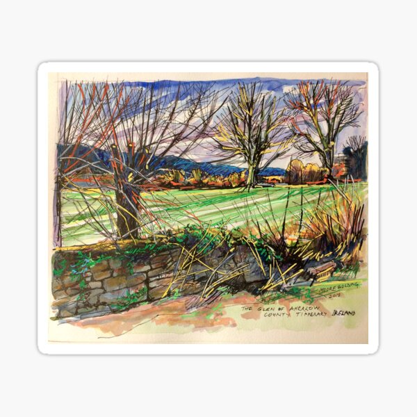 Winter in the Glen of Aherlow, Tipperary, Ireland Sticker
