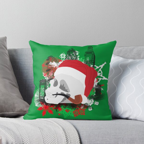 Artikelvorschau, Schädel Weihnachten - Grün entworfen und verkauft von KitsuneDesigns.