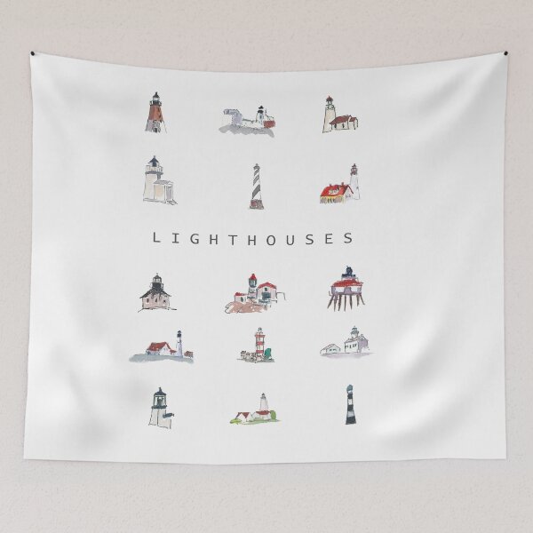 Item preview, Lighthouse Lighttower Maritim Collection - Watercolor designed and sold by artshop77.