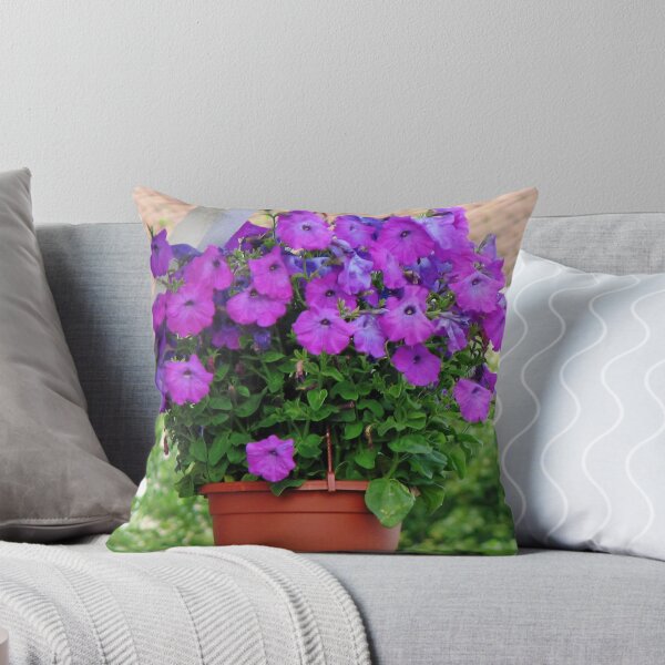 Item preview, Hanging Basket with Velvety Purple Petunias designed and sold by BlueMoonRose.
