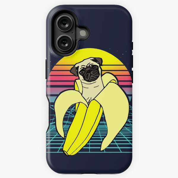 Vista previa del artículo con la obra «pug estético de plátano», diseñado y vendido por FandomizedRose.