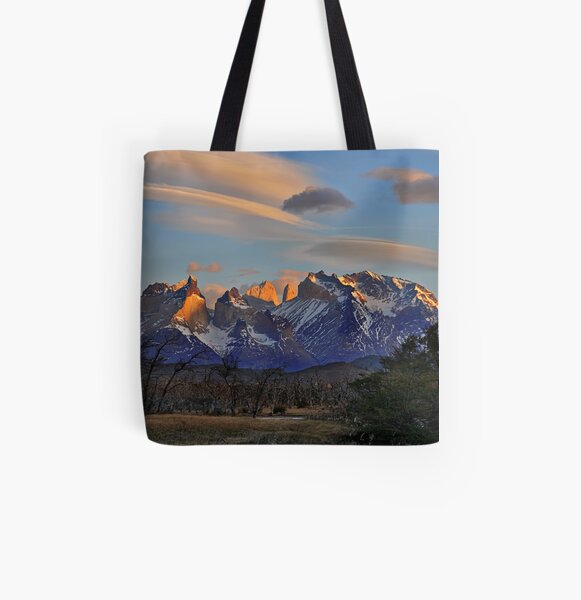 Sunset In Torres del Paine #2 All Over Print Tote Bag