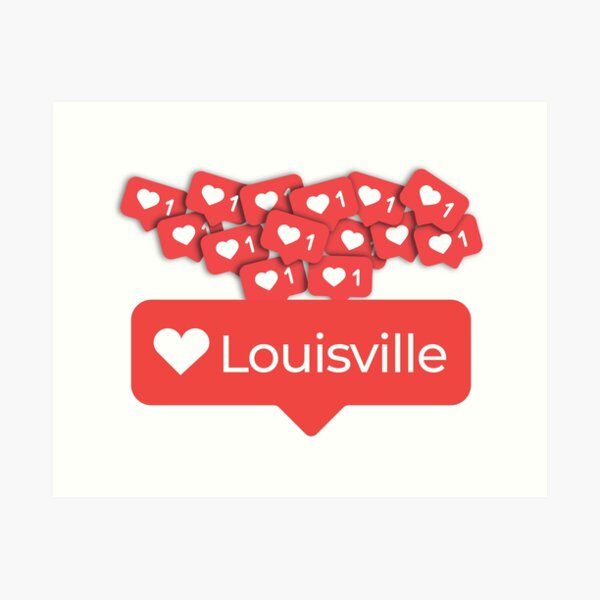 Item preview, Love My Louisville, Kentucky Notification Hearts designed and sold by elhefe.