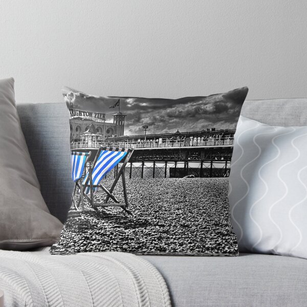 Deck chairs & Pier Throw Pillow