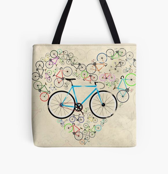 Bike Canvas Tote Bag Vintage Bike Tote Bag Boho Tote Bag Sustainable Bag  Shopping Bag School Bag Gift Bag 