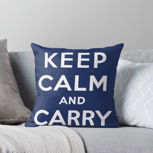 Item preview, Keep Calm and Carry On (Navy Background) designed and sold by jvorzimmer.