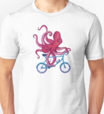 Radfahren Krake Slim Fit T-Shirt