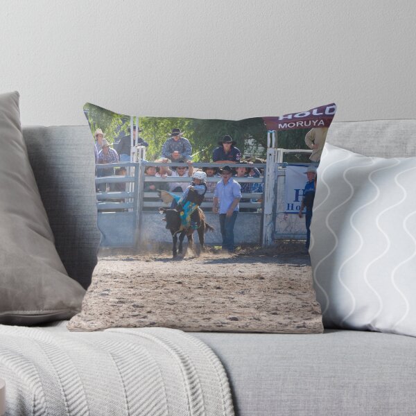 Moruya Rodeo New Years Day 2012 Throw Pillow