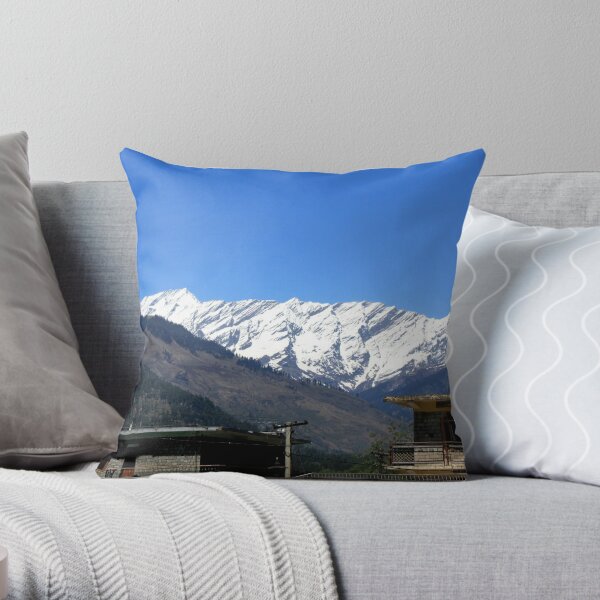 Snow melts at the Himalayas Throw Pillow