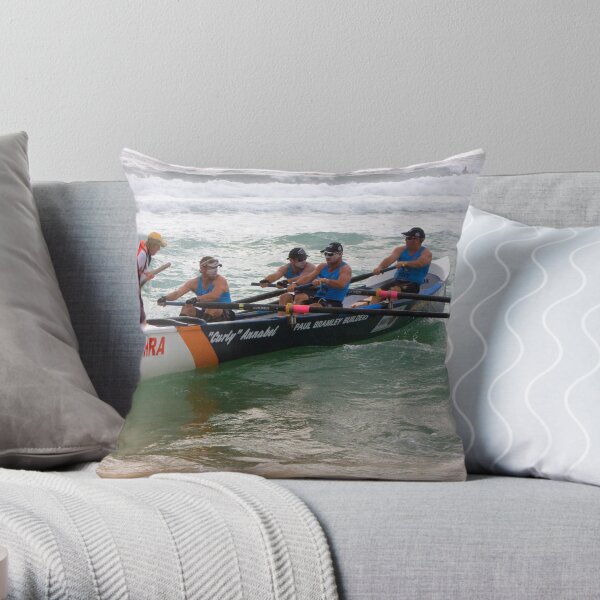 George Bass Surf Boat Race 2012 Throw Pillow