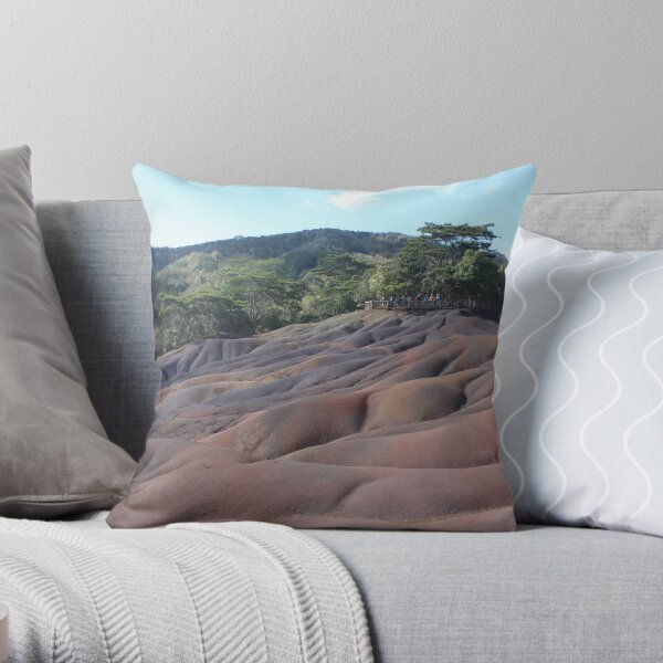 Seven Coloured Earth, Mauritius Throw Pillow