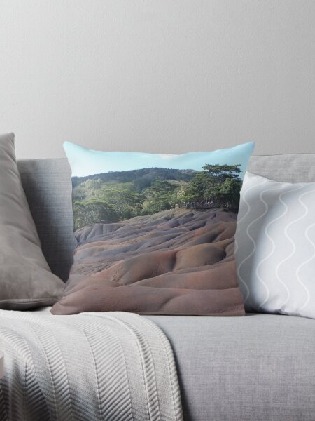 Seven Coloured Earth, Mauritius Throw Pillow
