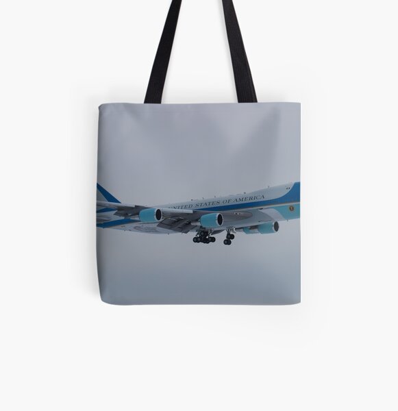 Side Shot of Air Force One On Approach to KCLE January 2012 All Over Print Tote Bag
