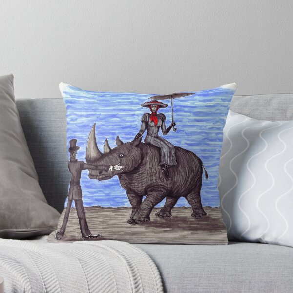 Item preview, Rhino Situation surreal pen ink drawing designed and sold by Vitaliy Gonikman.