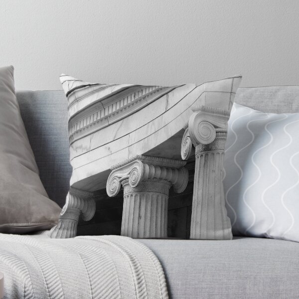 Classical marble Columns Throw Pillow