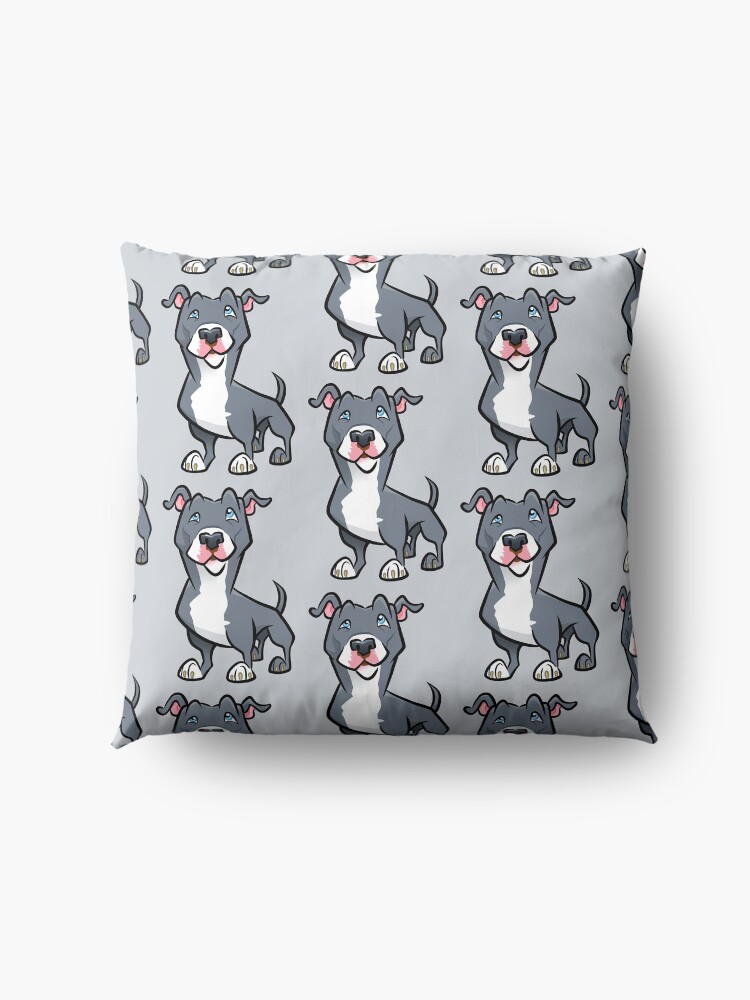 Alternate view of Blue Pit Bull Floor Pillow