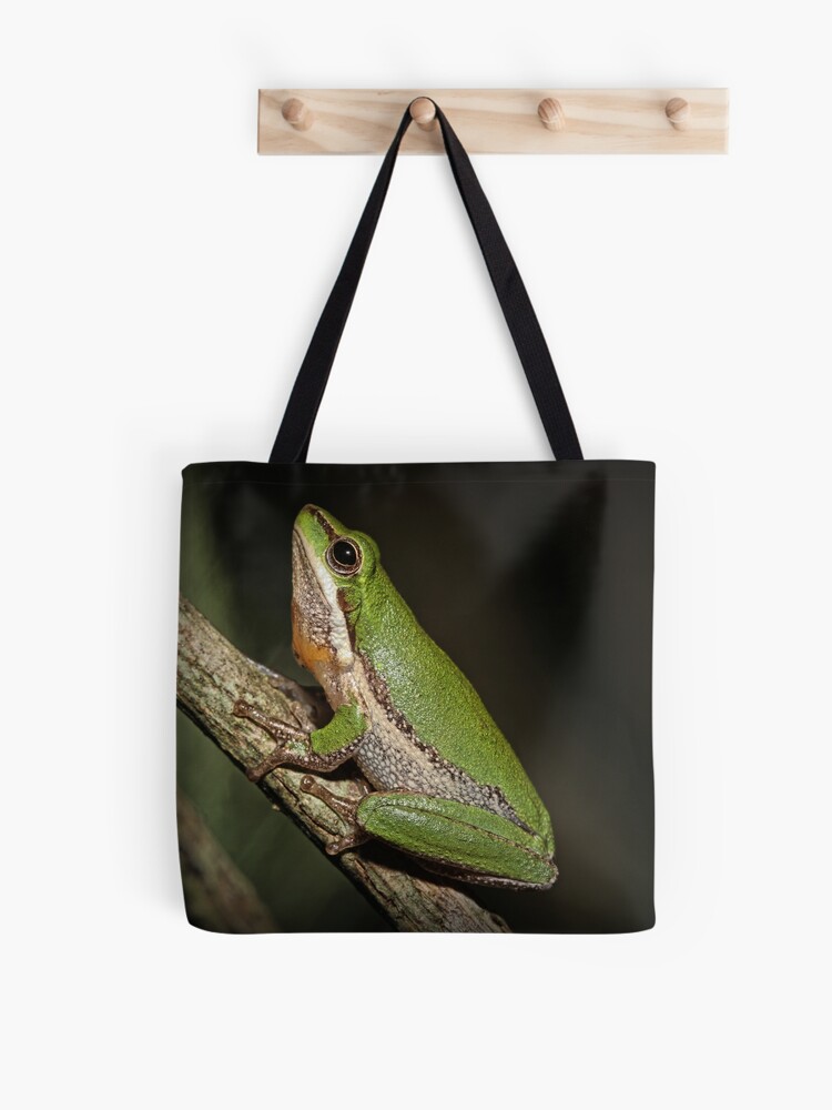 Thumbnail 1 of 2, Tote Bag, Frog on Branch designed and sold by theoddshot.
