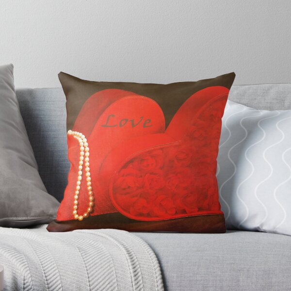 Two Hearts Throw Pillow
