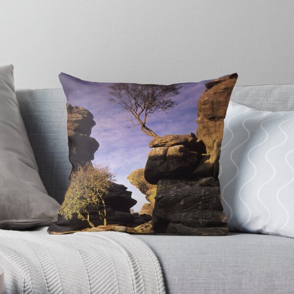 Brimham Rocks Throw Pillow