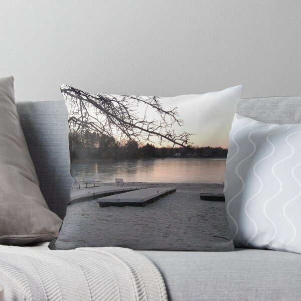 Item preview, A Pink Winter Sunset Over Frozen Pines Lake, Wayne NJ designed and sold by Jane Neill-Hancock.