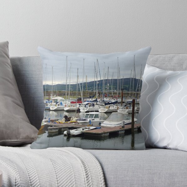 Lough Swilly Marina Throw Pillow