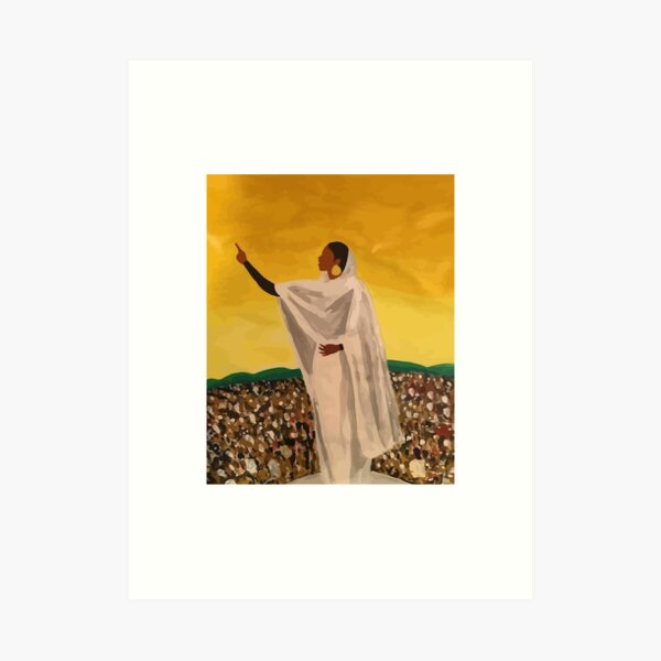 Sudanese Nubian Queen Alaa Salah Art Print