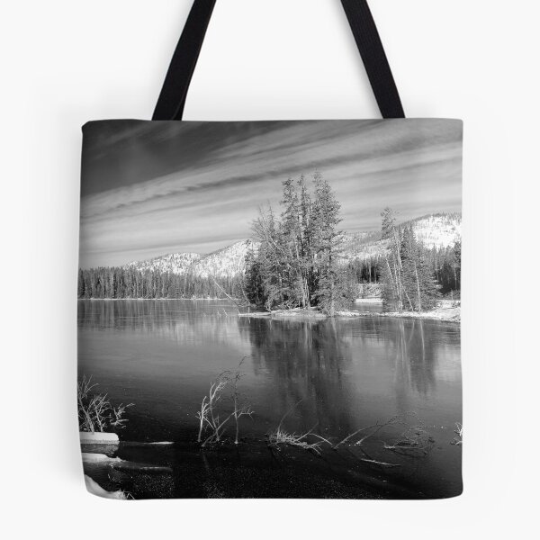 Item preview, Black and White of Sylvan Lake at Yellowstone designed and sold by North22Gallery.