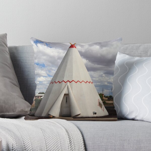 Route 66 - Wigwam Motel Throw Pillow