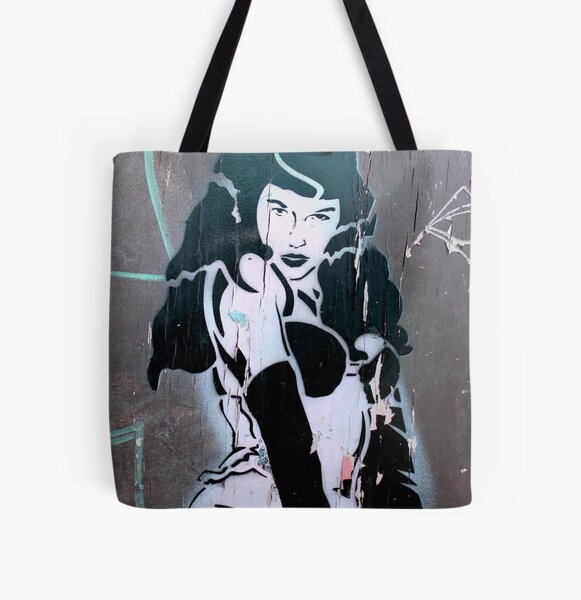 Betty Page Eco Shopper \ Tote Bag Goth Fetish Burlesque
