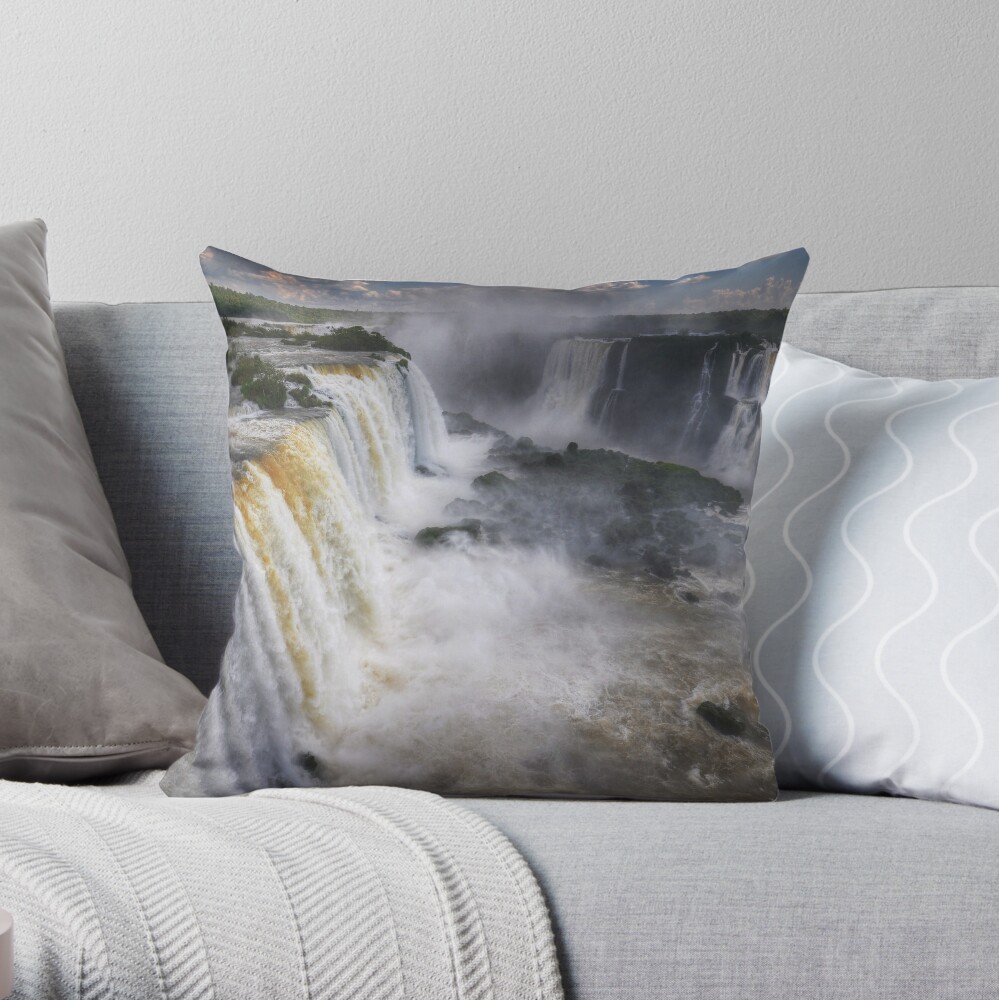 Waterfall Maelstrom Throw Pillow