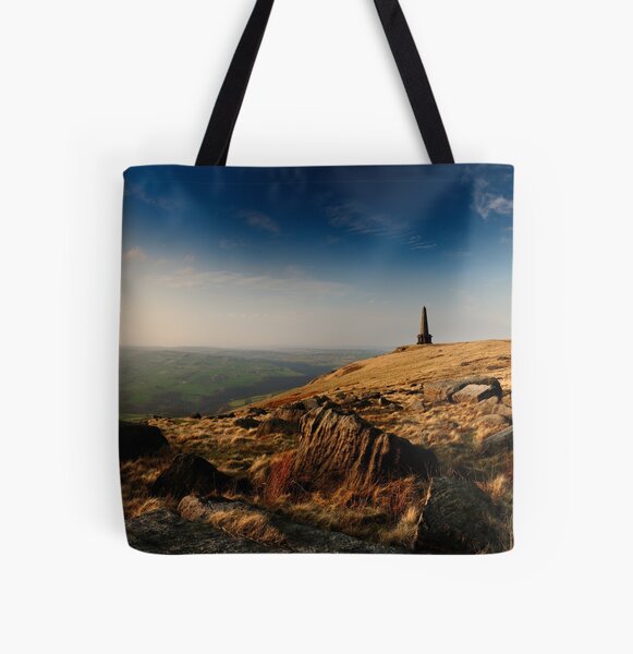 Stoodley Pike Panorama All Over Print Tote Bag
