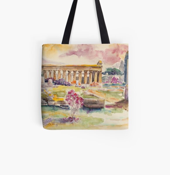 Paestum In Spring All Over Print Tote Bag